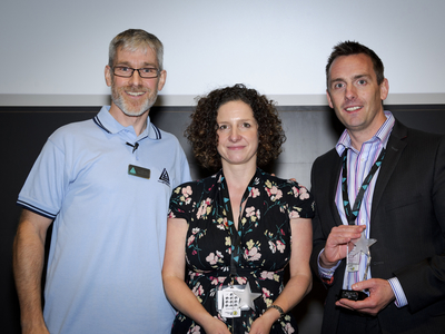 Left to right: James Alty (Apteco), Sarah Robertson (R-cubed) & Brian Corby (P&O Ferries)