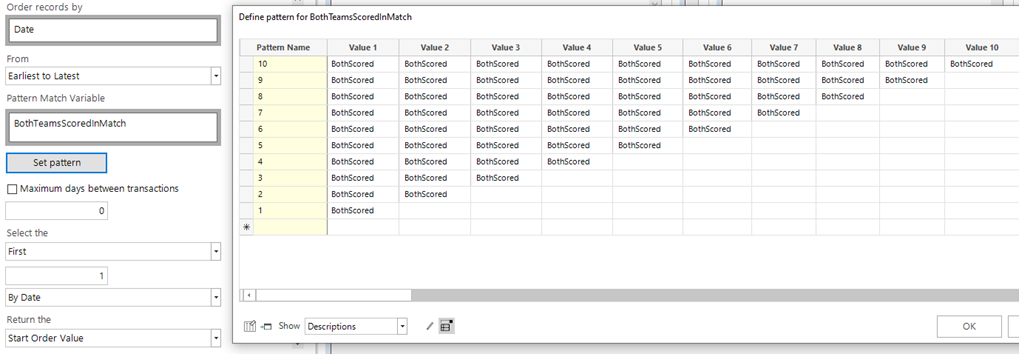 Pattern match definitions