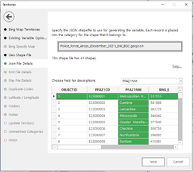 Shapefile mapping 