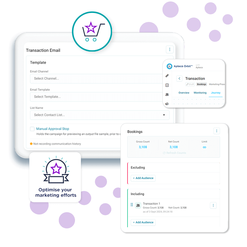 <b>Orbit campaigns: Transactional campaigns</b>
You can now deliver even more relevant and engaging communications to customers, with the ability to activate transactional campaigns. By targeting transactional activity in your campaigns, you can more effectively guide customers through the sales funnel, optimise your marketing efforts, and ultimately drive more sales.